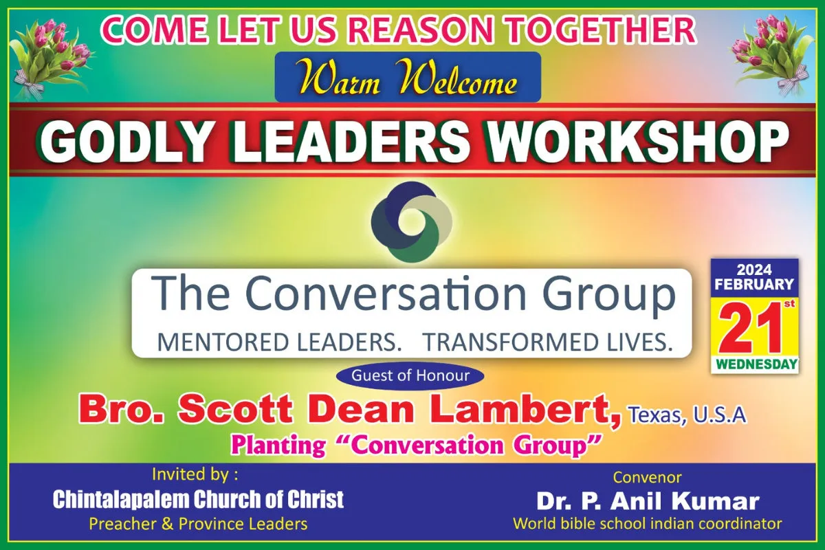 Godly Leaders Workshop with The Conversation Group, 21 February 2024