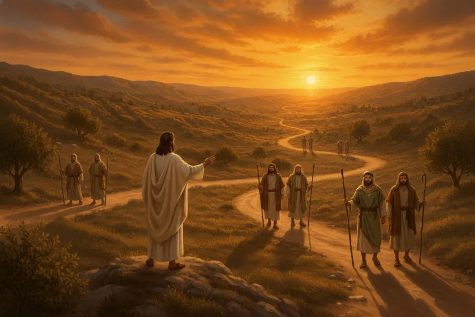 Jesus sending out disciples two by two